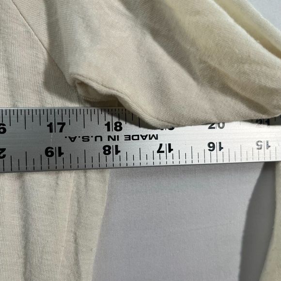 Zenana Outfitters White Thin Open Drape-Front Cardigan Long Sleeve Women Medium - Picture 9 of 9